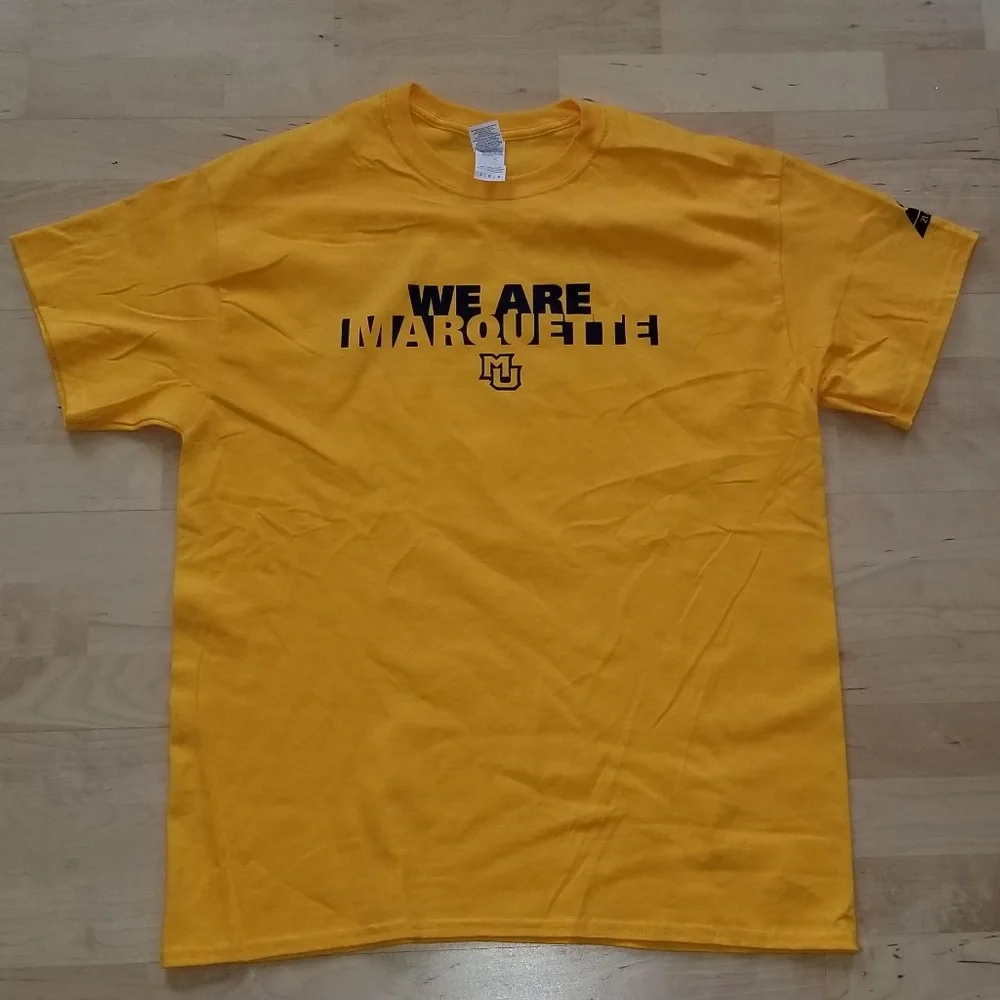 Gildan Yellow "We Are Marquette" Short Sleeve T-Shirt - Picture 3 of 5